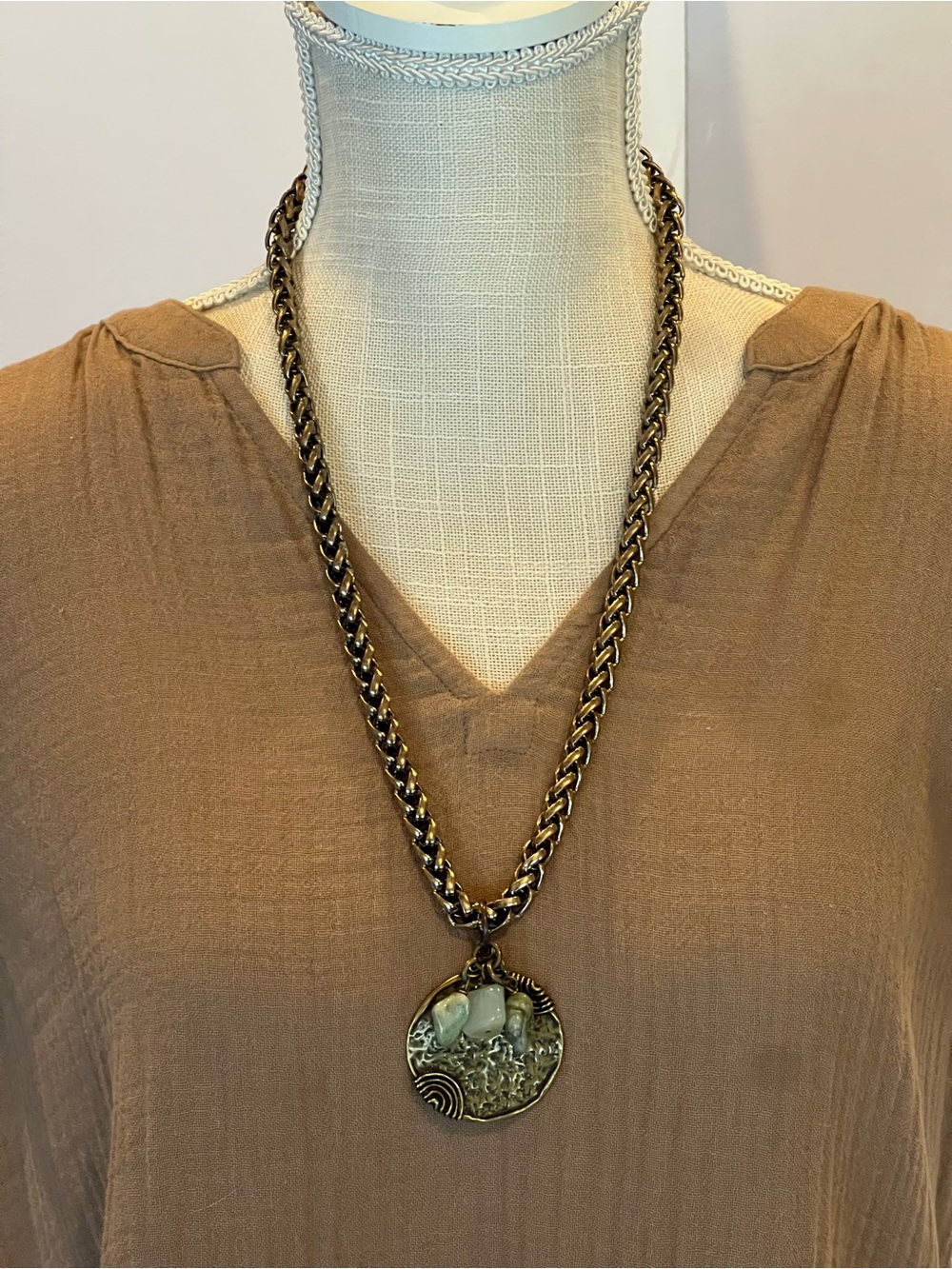 Bronze Pendant Necklace
